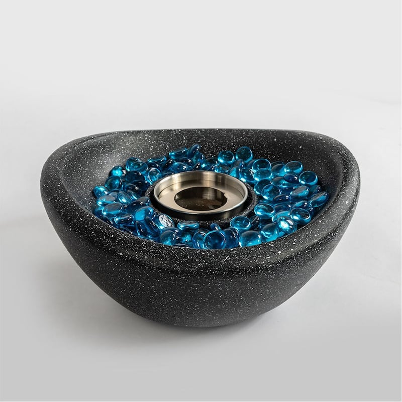 Oval Concrete Ethanol Outdoor Mini Portable Fire Pit Smokeless Fire Bowl