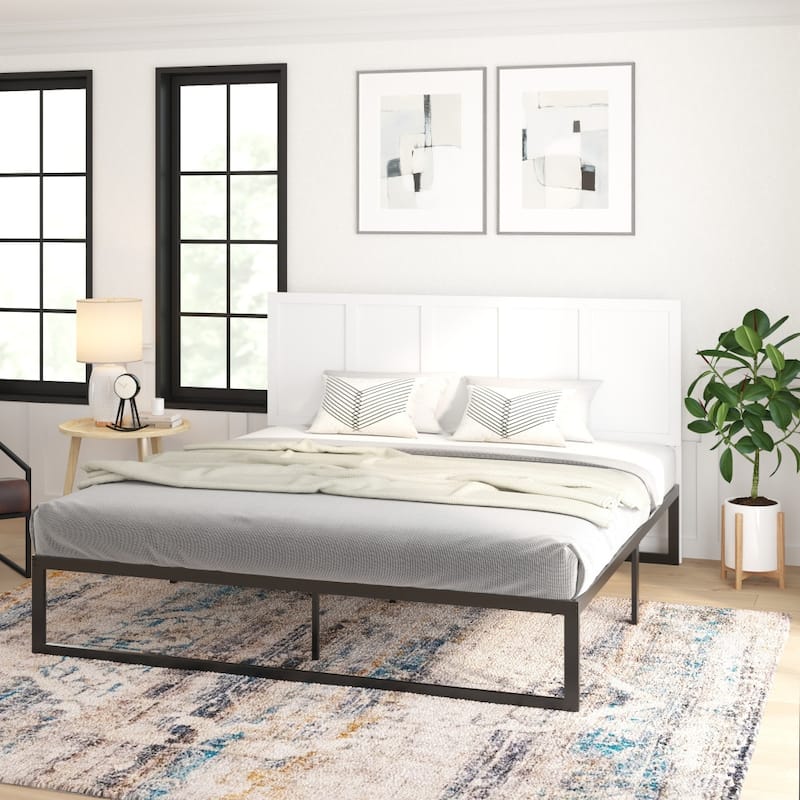 Solid Wood Paneled Headboard Only