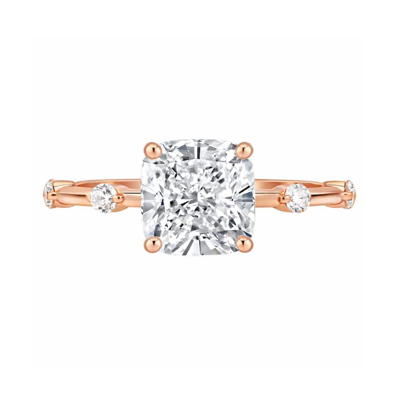 Auriya 14K Gold Tapered Cushion Lab Grown Diamond Engagement Ring 1.12 - 5.28ct. tw. (F-G, VS)