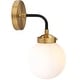 preview thumbnail 132 of 154, JONATHAN Y Bevin Contemporary Transitional Iron/Glass LED Vanity Light