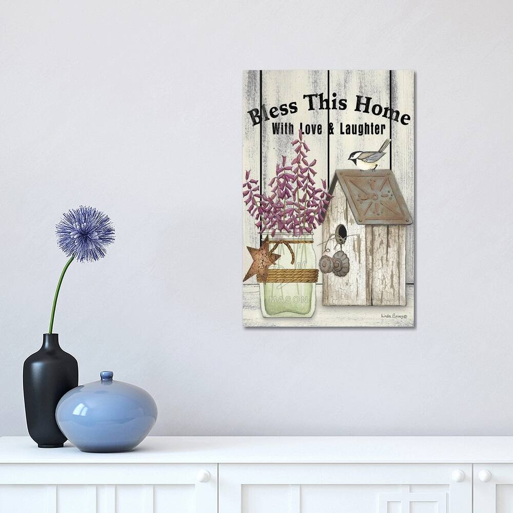 iCanvas "Bless This Home" by Linda Spivey Canvas Print