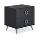 preview thumbnail 14 of 17, ACME Carson Carrington Rjukan Contemporary Nightstand with 2 Drawers Black