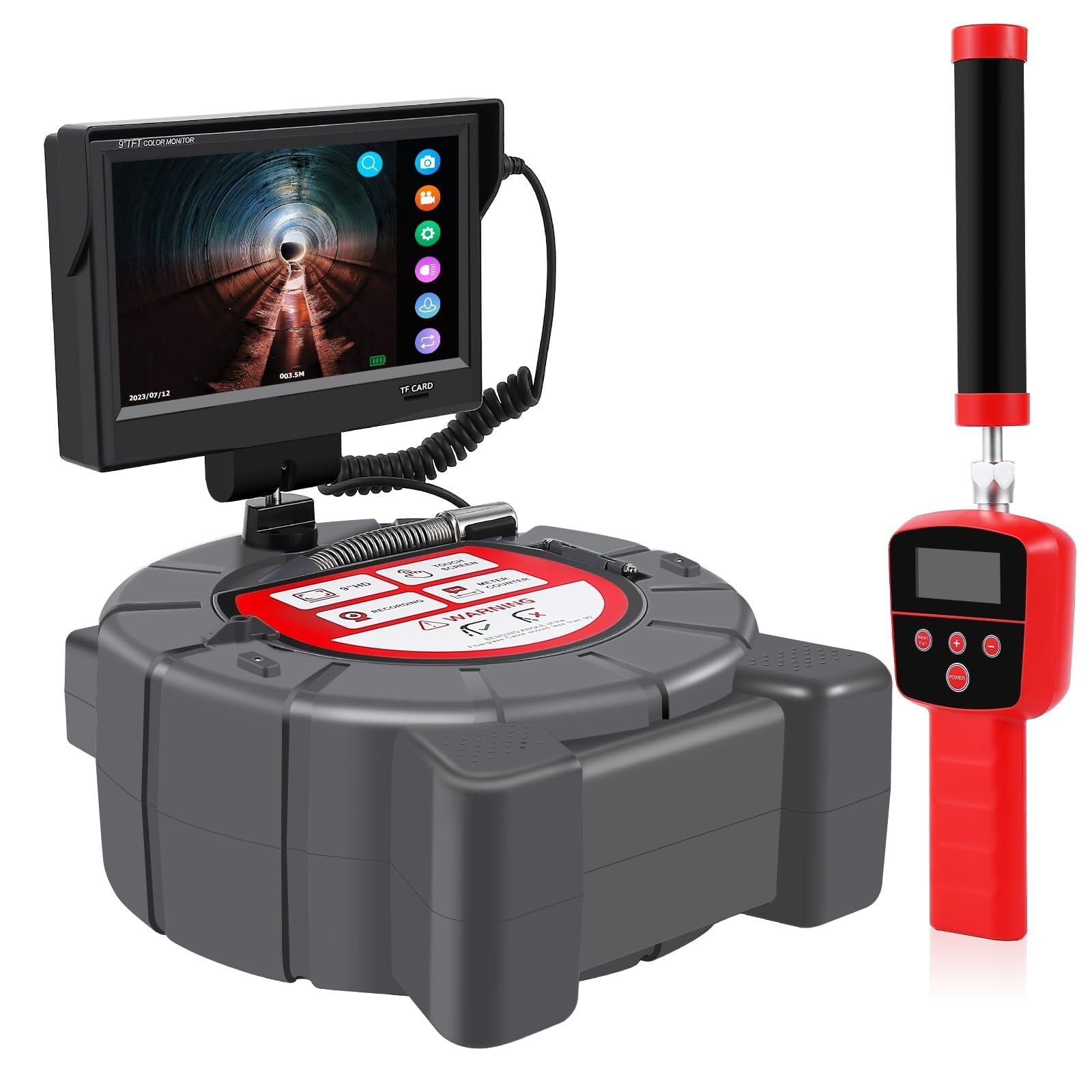 Big Reel Sewer Video Inspection Camera System DVR Recording