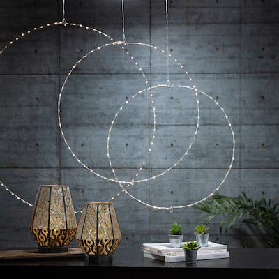 Set of 3 Whimsical Rings, Warm White Battery Operated LED