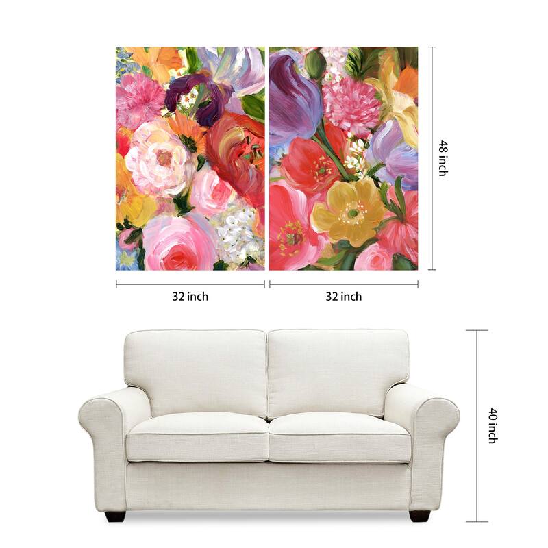 Empire Art Direct Blossom Symphony Printed Tempered Glass Wall Art - Multi-Color