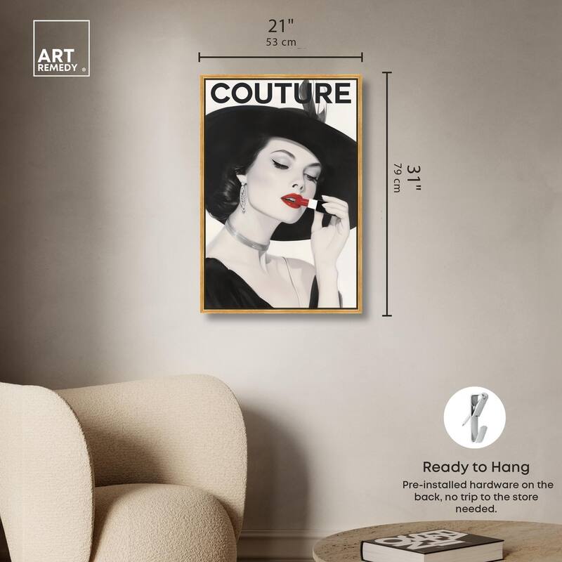 Lipstick Magazine Cover Canvas by Art Remedy