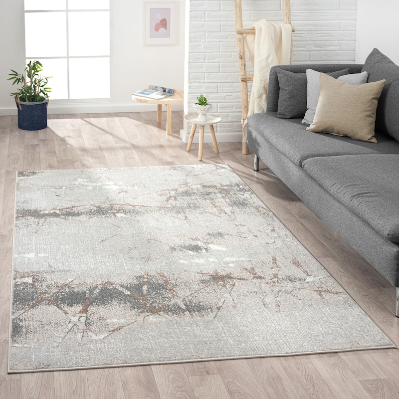 Sevita Transitional Abstract Polyester Indoor Area Rug