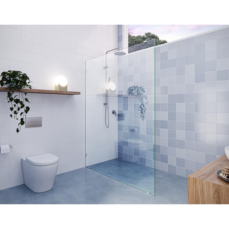 Glass Warehouse 78" x 55" Frameless Shower Door - Single Fixed Panel
