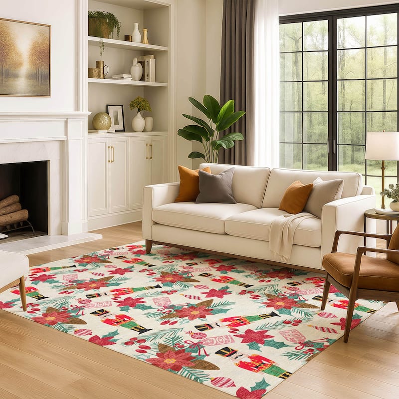 Premium Washable Super Soft Holiday Nutcracker Mayfield Rug