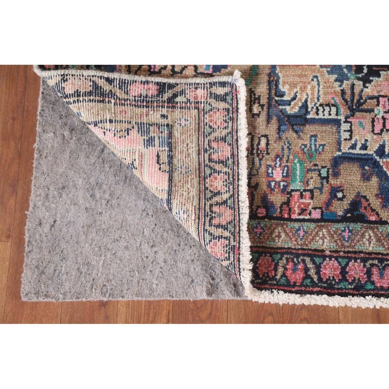 Hand Knotted Oriental 100% Wool Carpet Traditional Medallion Multi-Colored Hamedan Area Rug - 8' 9'' X 5' 4''