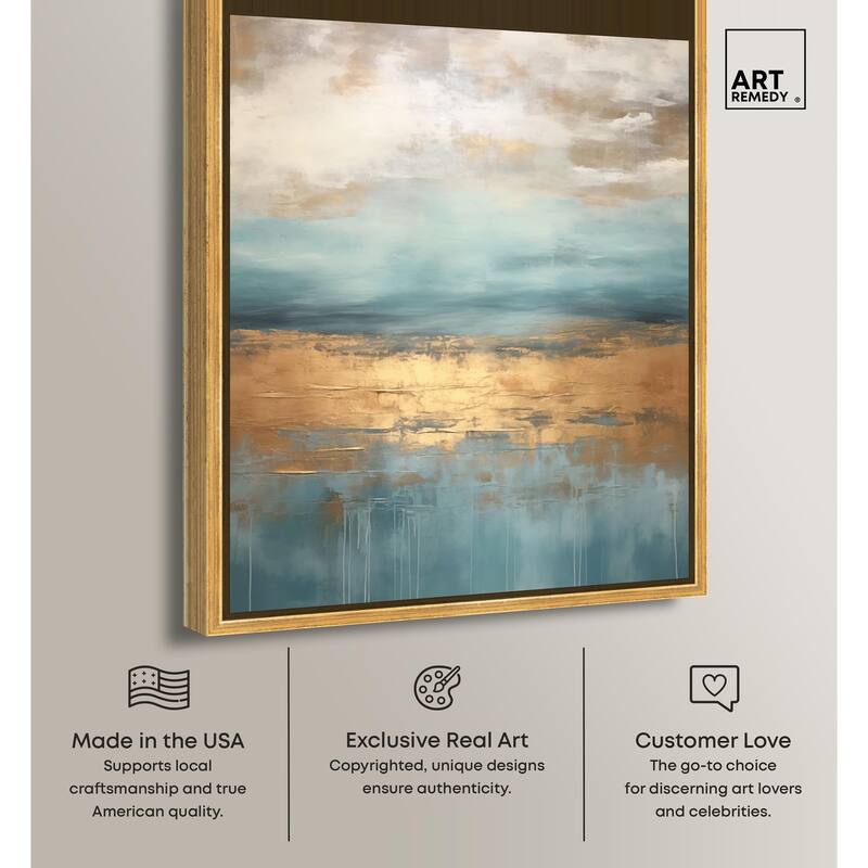Cloudscape in Gold III Canvas by Art Remedy
