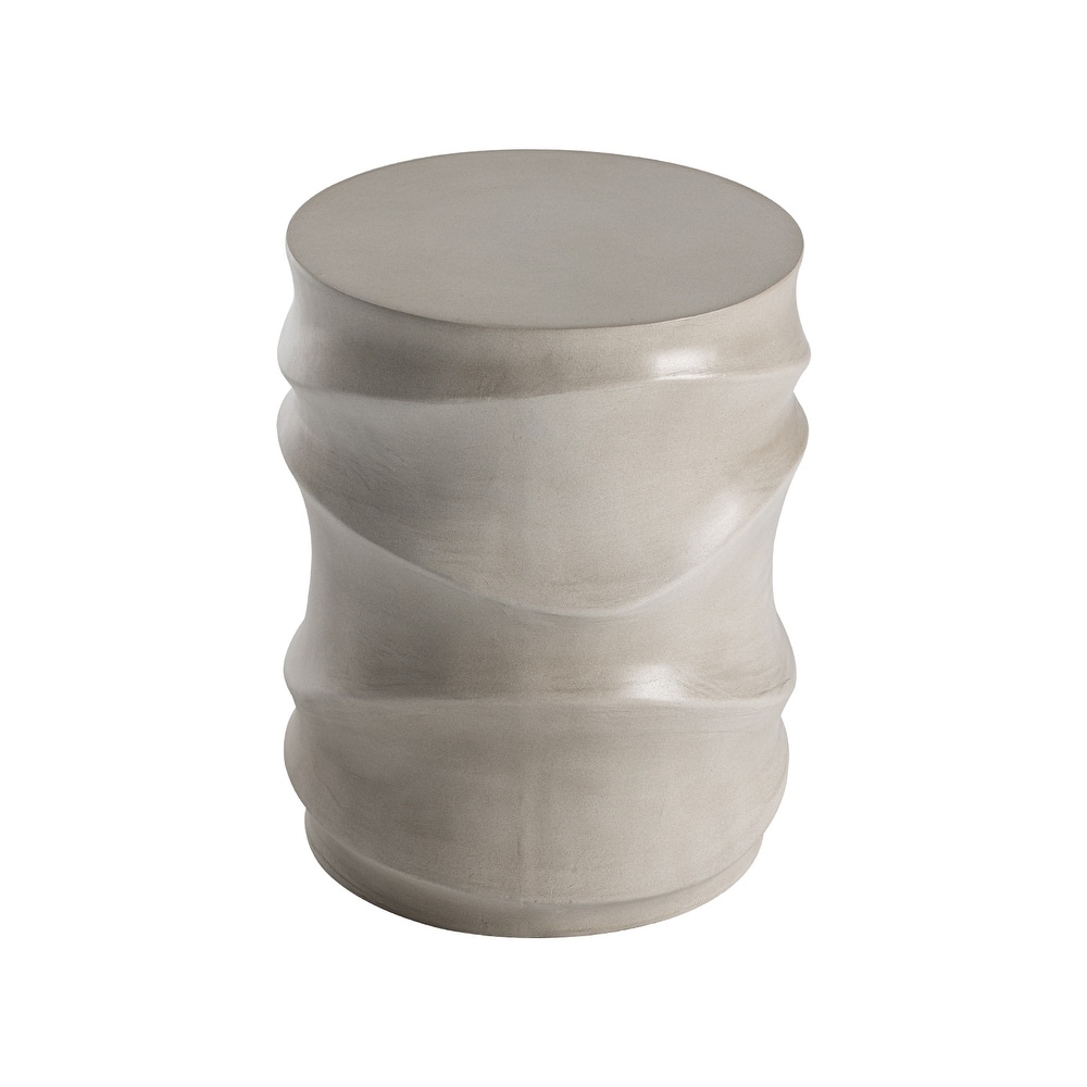 COSIEST Outdoor Wave-Patterned Column Side Table