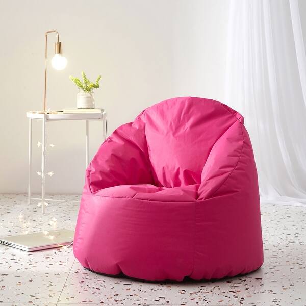 slide 2 of 15, Urban Shop Structured Round Bean Bag Fuschia