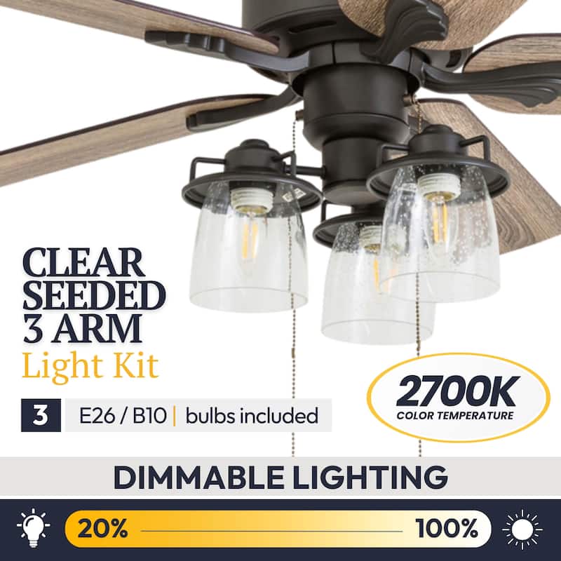 The Gray Barn Wildroot Farmhouse 52-inch Aged Bronze LED Ceiling Fan