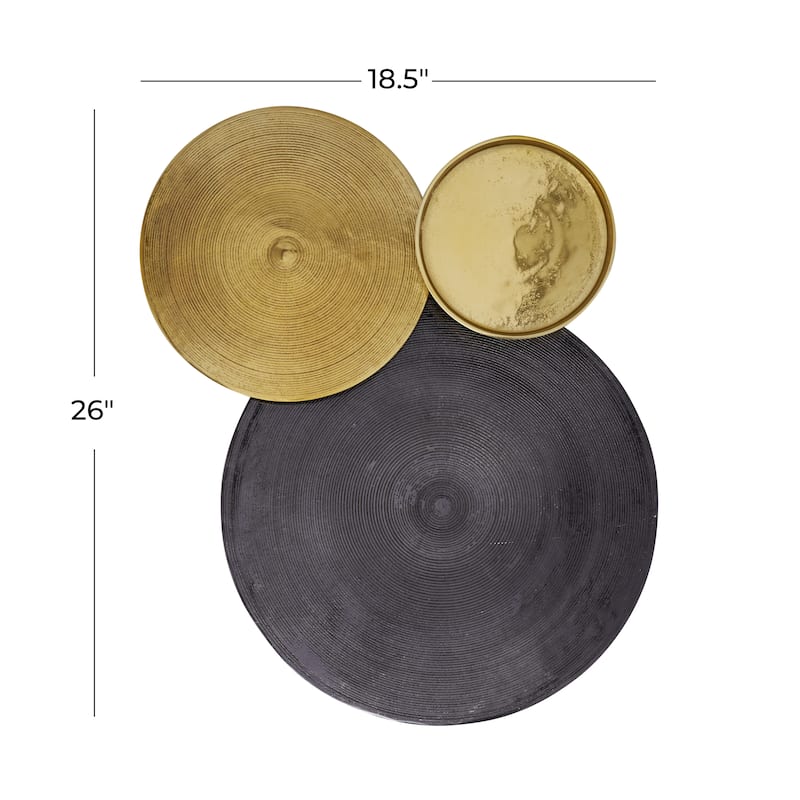 Black Aluminum Metal Radial Plate Home Wall Decor