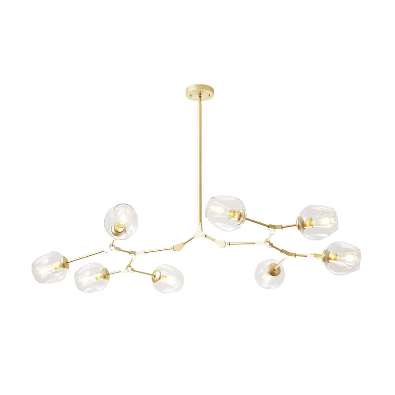 Cusp Barn Sputnik Chandeliers 8-Light Modern Mid Century Ceiling Light Adjustable Pendant Light Fixture for Hallway Foyer