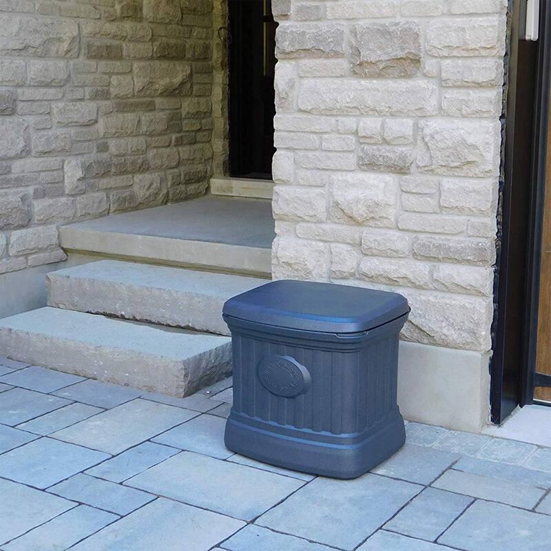FCMP Outdoor SB120-GRY-S 26 Gallon Outdoor Utility Storage Bin Container, Gray - 18.3