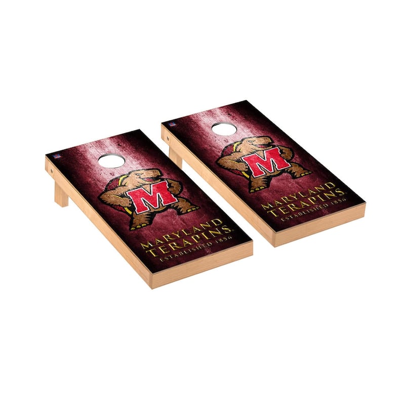 Maryland Terrapins 2x4 Pro Cornhole Boards - V5 - Include Carrying Case
