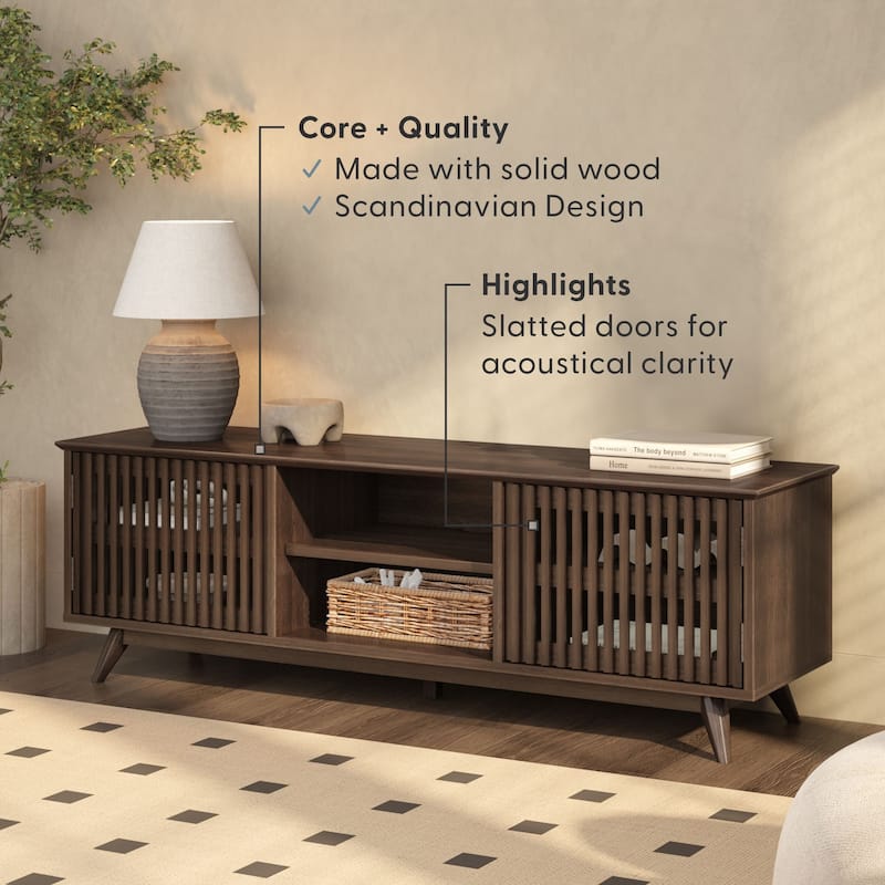 Plank and Beam Mid-Century Modern TV Stand