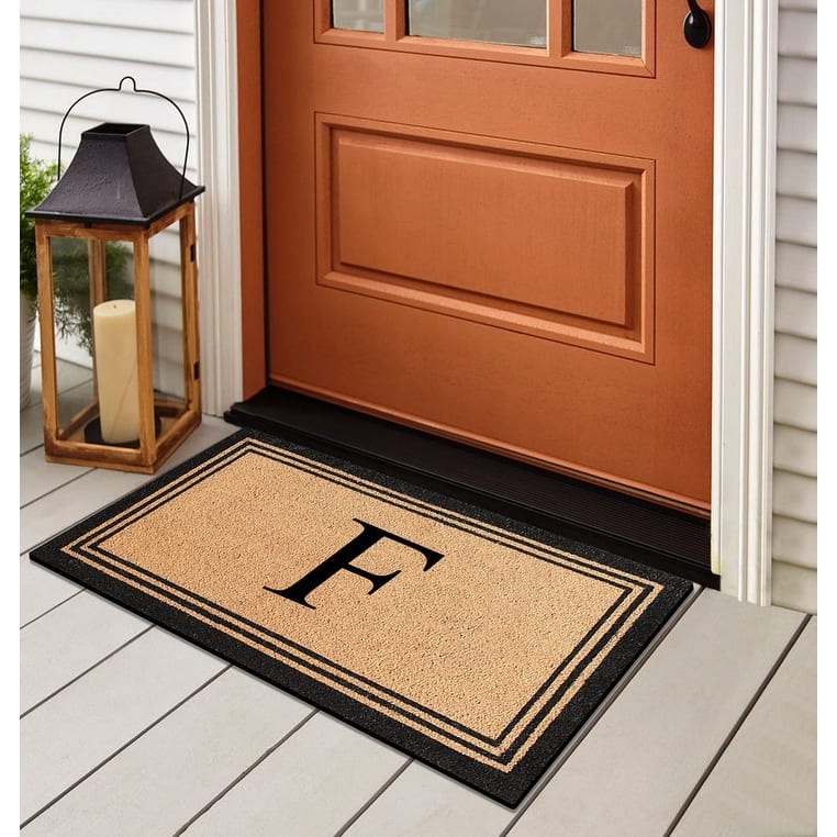 A1HC Natural Coir Doormat with Heavy Duty PVC Backing,0.75 Inch Pile Height, Perfect for Outdoor Use