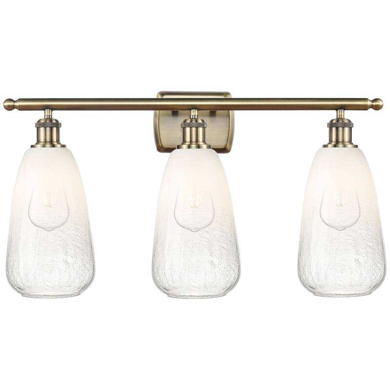 Innovations Lighting Endless Possibilities Ballston - Brookhaven Almond - 3 Light 26" Bath Vanity Light - Antique Brass/Opal