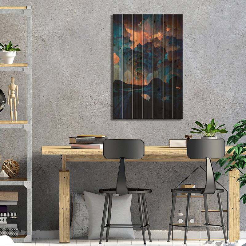 The Crescendo III Print On Wood by Kenwood Huh - Multi-Color