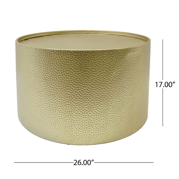 dimension image slide 1 of 3, Braeburn Handcrafted Round Coffee Table by Christopher Knight Home