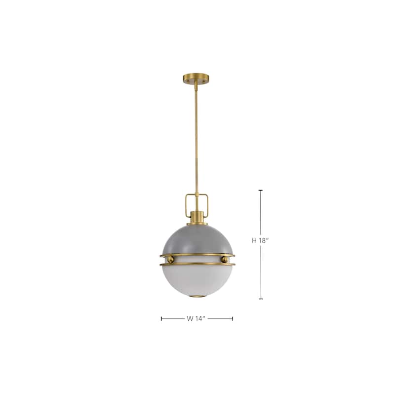 Nuvo Lighting 60/7877 Everton 2 Light 14" Wide Pendant with Shade