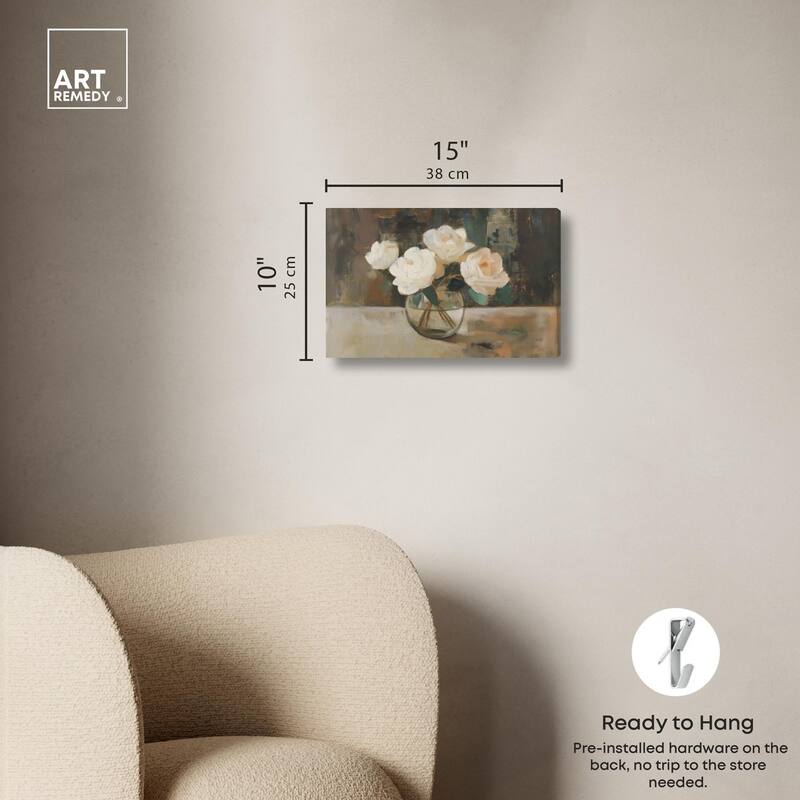 Creamy Cascade Cluster I Canvas by Art Remedy, Gallery Wrapped