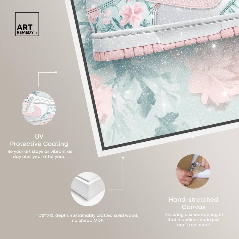 Dainty Floral Sneaker Canvas by Art Remedy