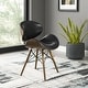 preview thumbnail 42 of 62, Corvus Madonna Mid-century Walnut and Black Finish Accent Side Chair Black-Oak Finish-1Chair