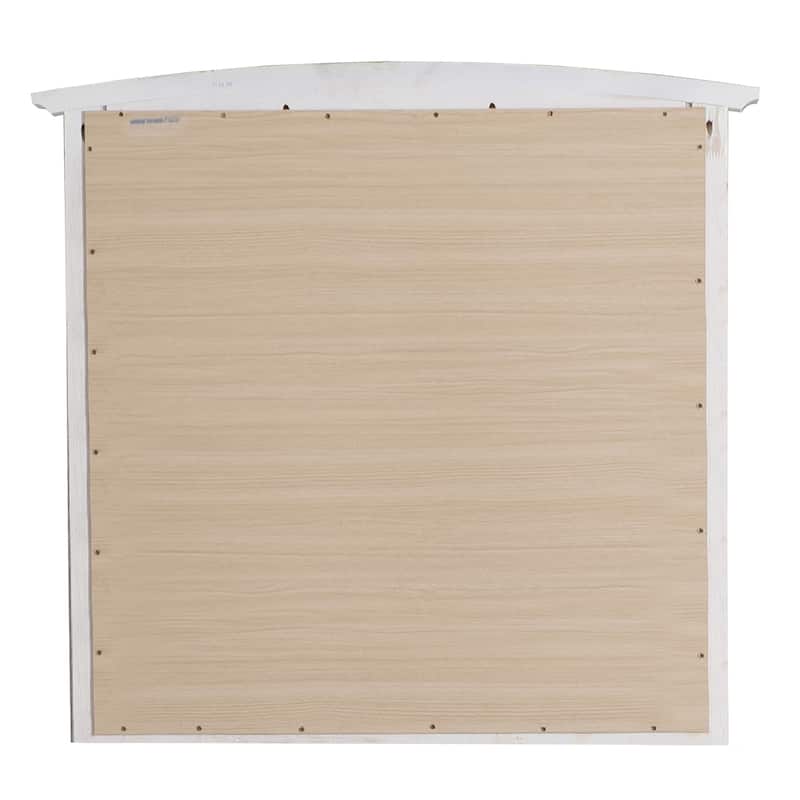 Wooden Framed Rectangular Dresser Wall Mirror - 37" - White