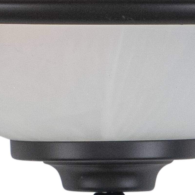 Wall Sconce - Bronze Finish, White Glass Shade - 1 Light Accent Lighting - 6