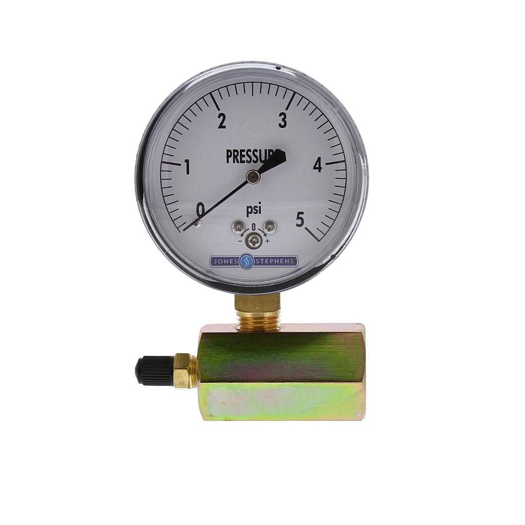 Jones Stephens G64005 2-1/2" 5 PSI Gas Test Gauge Assembly
