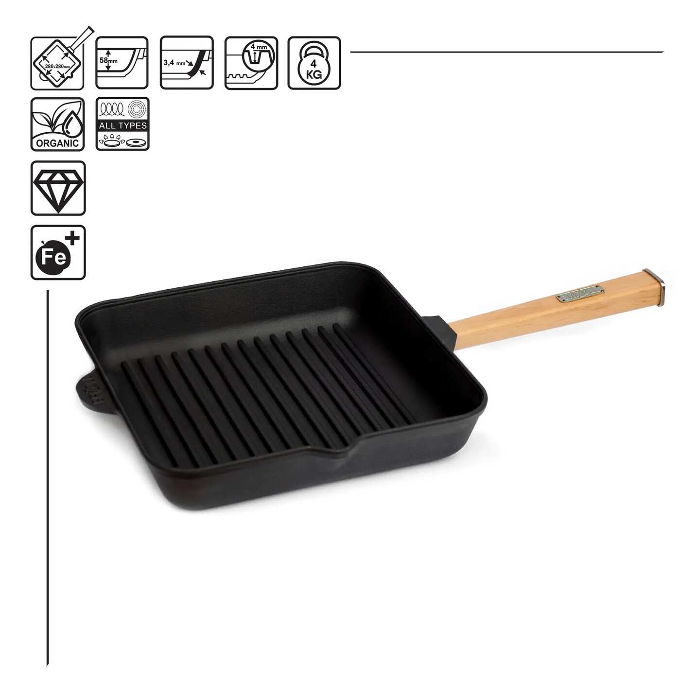 Brizoll Cast Iron Deep Frying Pan w/ Removable Handle - On Sale - Bed Bath  & Beyond - 36841422