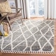 preview thumbnail 3 of 36, SAFAVIEH Berber Fringe Shag Mena Trellis Rug 5'3" x 7'6" - Grey/Cream - Rectangle