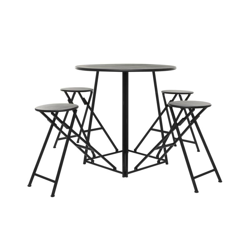 Metal Dining Table - Black - Roche River Decor