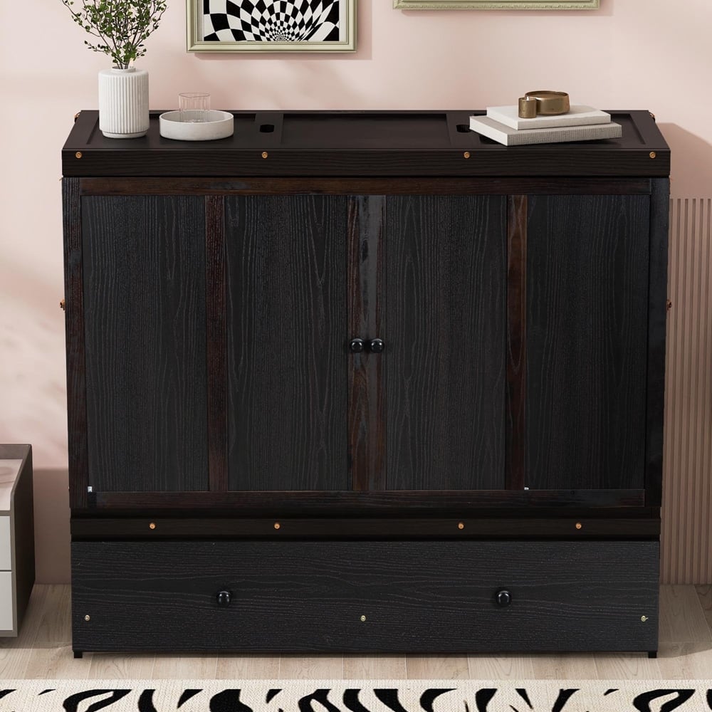 Murphy Bed with USB Port and a Large Drawer