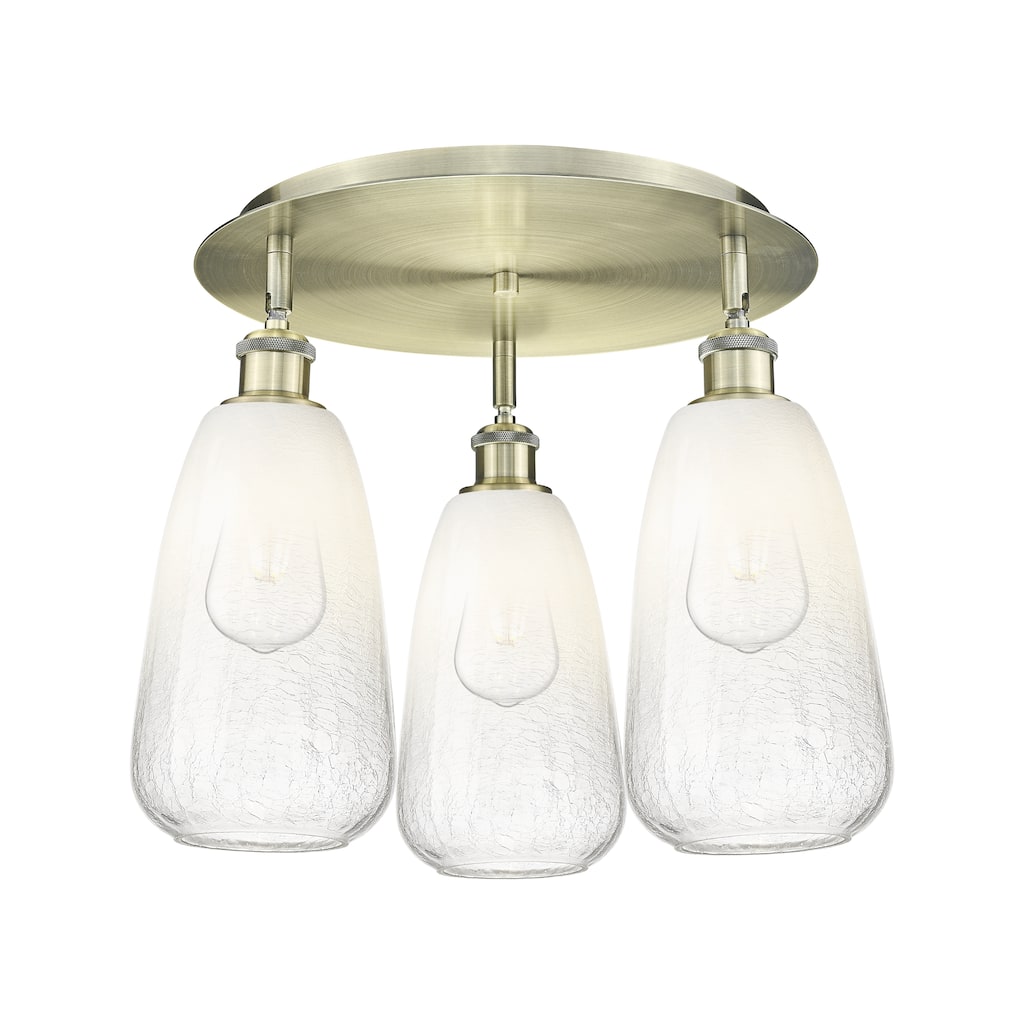 Innovations Lighting Endless Possibilities Ballston - Brookhaven Almond - 3 Light 18" Flush Mount