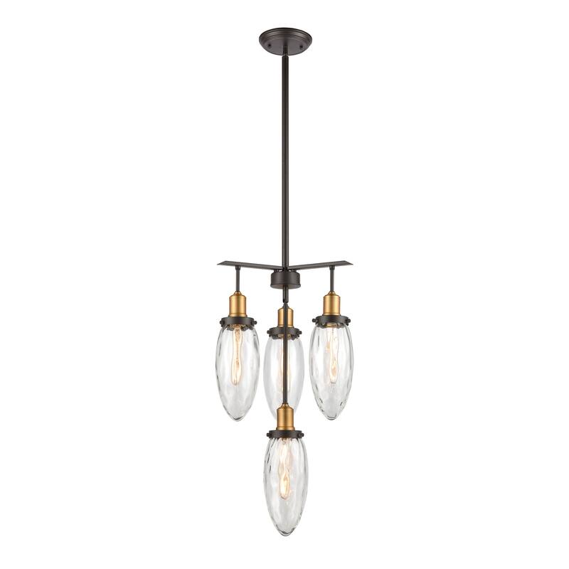 Shinzu 16-inch Wide 4-Light Chandelier in Oil Rubbed Bronze