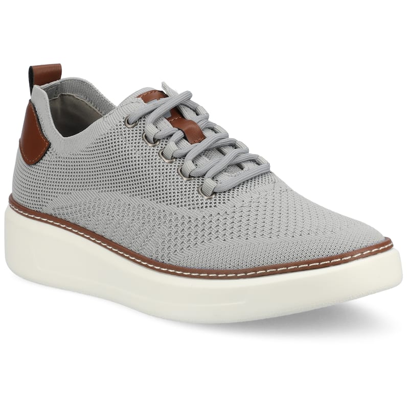Vance Mens Norris Medium and Wide Width Lace-up Casual Knit Sneaker - Medium - Grey - 13