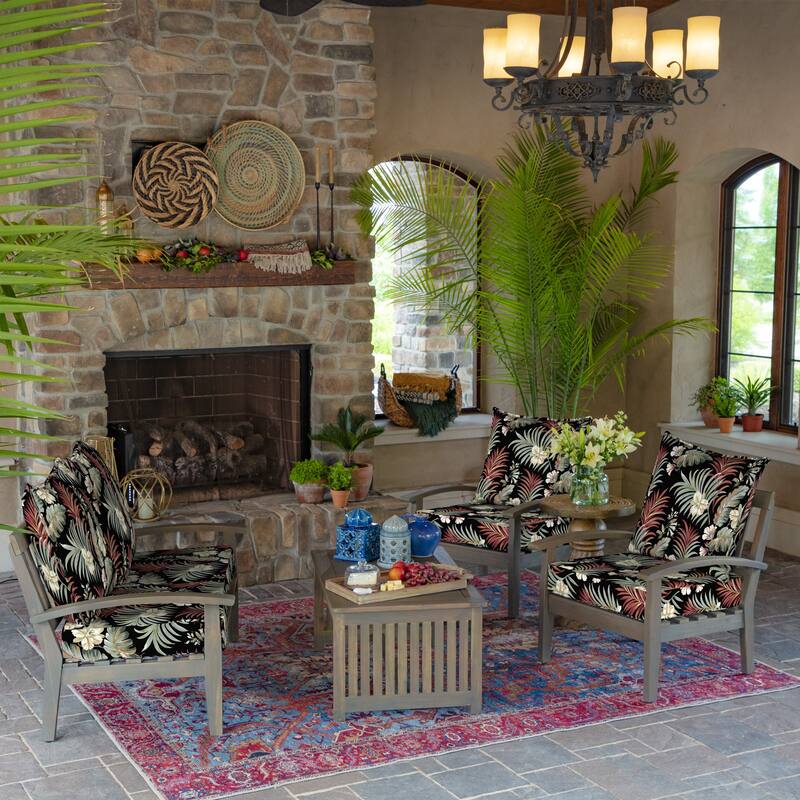 ARDEN Outdoor Foam Deep Seat Cushion Set, 24 in x 24 in