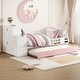 preview thumbnail 22 of 28, With Trundle Bed Wooden Twin Size Platform Bed with Storage Cabinet