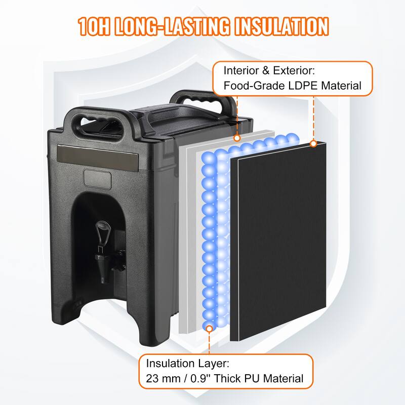 Insulated Beverage Dispenser for Hot Tea Coffee Water Restaurant Drink Shop