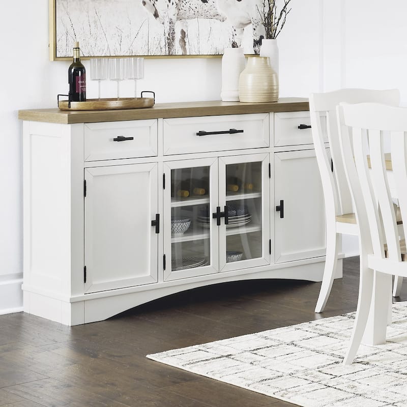 Signature Design by Ashley Ashbryn White/Natural Dining Server - 60" W x 19" D x 37" H