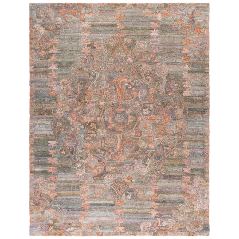 SAFAVIEH Handmade Marquee Cassia Rug - 8' x 10' - Rust/Green