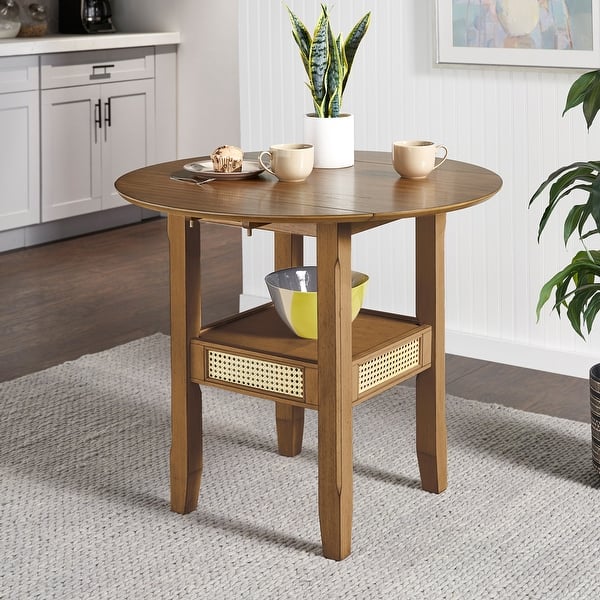slide 2 of 26, Plaga Cane Accent Dining Table by iNSPIRE Q Classic - 36-inch
