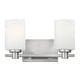 preview thumbnail 1 of 5, Hinkley Lighting Karlie 2 Light 13.25" Wide Bathroom Vanity Light with Brushed Nickel