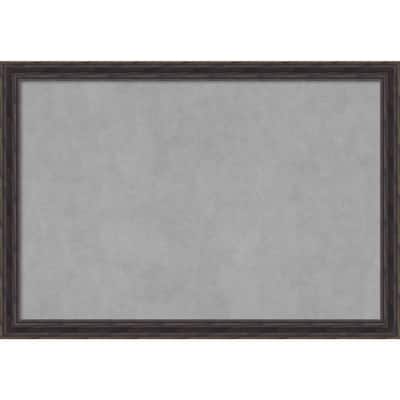Amanti Art Rustic Pine Brown Narrow Framed Magnetic Board
