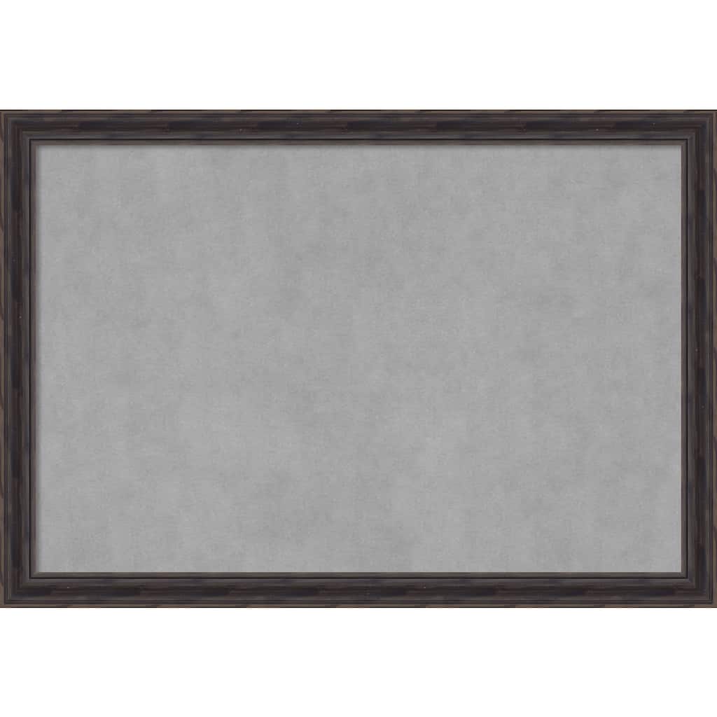 Amanti Art Rustic Pine Brown Narrow Framed Magnetic Board